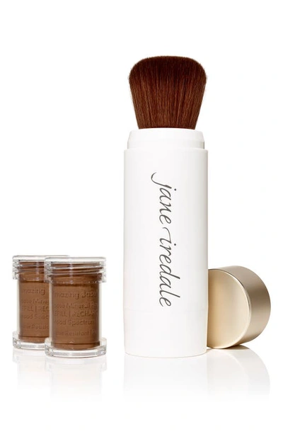 Jane Iredale Amazing Base Loose Mineral Powder Spf 20 Refillable Brush In Mahogany