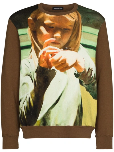Undercover X Markus Akesson Painterly-print Sweatshirt In Brown