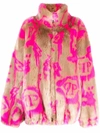 Philipp Plein Monogram Zipped Jacket In Pink