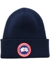 CANADA GOOSE ARCTIC DISC RIBBED-KNIT BEANIE