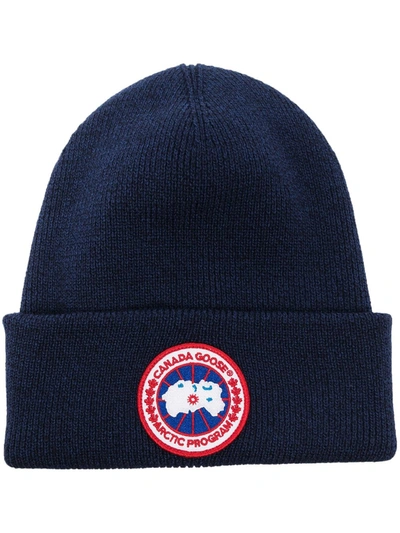 CANADA GOOSE ARCTIC DISC RIBBED-KNIT BEANIE