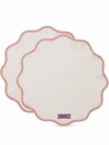 LA DOUBLEJ CLOUD SCALLOP-EDGE PLACEMATS (SET OF 2)