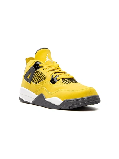 Jordan Kids' Air  4 Retro "lightning 2021" Sneakers In Yellow