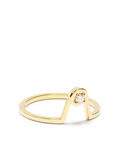 Ahkah 18kt Yellow Gold  Spring Diamond Ring