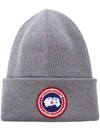 CANADA GOOSE ARCTIC DISC RIBBED-KNIT BEANIE