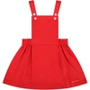 MARNI RED OVERALLS FOR BABY GIRL,M00249 M00JE 0M421