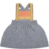 GUCCI GRAY DRESS FOR BABY GIRL WITH LOGO,657370 XKBYL 4539