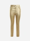 DOLCE & GABBANA STRETCH COTTON TROUSERS WITH LAMINATED EFFECT,FTBXHD G900TS0997