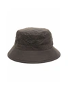 Barbour Hutton Tartan Reversible Bucket Hat In Olive