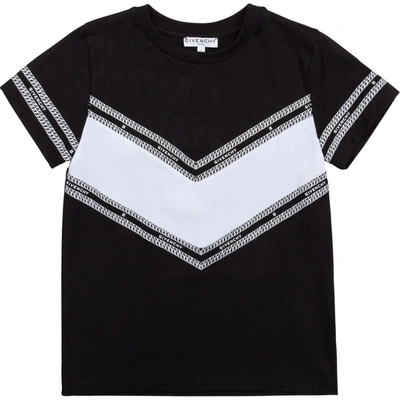 Givenchy Kids' T-shirt With Stamp In Black