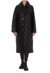 Stand Studio Dorothea Quilted Leatherer Long Coat In Black