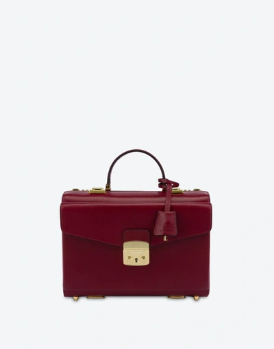 Moschino Business Bag In Burgundy