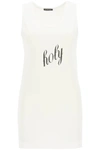 Ann Demeulemeester Seva Rib Tank Top In White,black