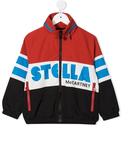 Stella Mccartney Logo-print Bomber Jacket In 红色
