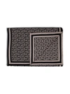 Balmain Monogram Pattern Scarf In White