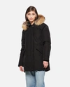 Woolrich Parka Arctic Con Pelliccia Removibile Nero In Black