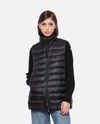 Moncler Quilted Down & Wool Long Cardigan In Black