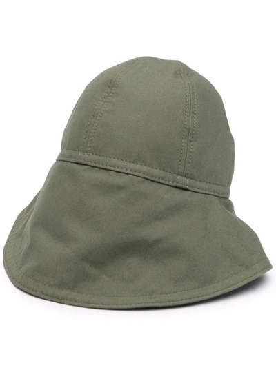 Jil Sander Drawstring-fastening Hat In Green