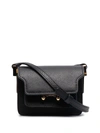 Marni Trunk New Nano Leather Crossbody Bag In Black