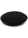 Misbhv Signature Logo-embellished Wool Beret In Black