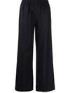Aspesi High-waisted Flared Trousers In Blue