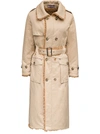 URBANCODE BEIGE REVERSIBLE  COTTON AND ECOLOGICAL SHEARLING TRENCH
