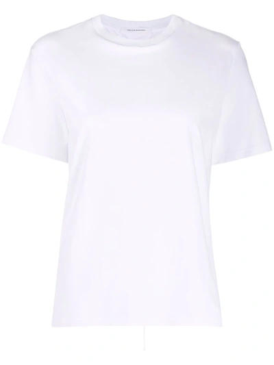 Cecilie Bahnsen Juno Drawstring-cutout Cotton-jersey T-shirt In White