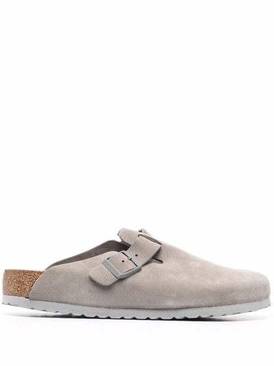 Birkenstock Debossed-logo Sandals In Grau