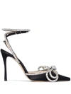 Mach&mach Crystal Bow 110mm Pumps In Black