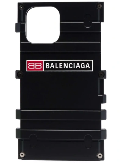 Balenciaga Logo-print Iphone® 12 Phone Case In Black