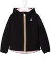 K-way Two-tone Reversible Rain Jacket In Black