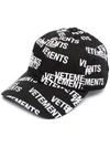 Vetements Logo Print Six-panel Cap In Black