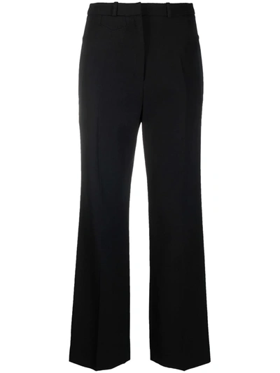 Rabanne Wool Straight Leg Trousers In Black