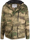 WOOLRICH CAMOUFLAGE-PRINT HOODED DOWN JACKET