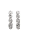 Monica Vinader Corda Sterling Silver Single Huggie Earrings In Silber