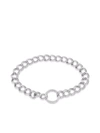 Monica Vinader Womens Silver Groove Curb Recycled Sterling Silver Chain Bracelet 1size In Silber