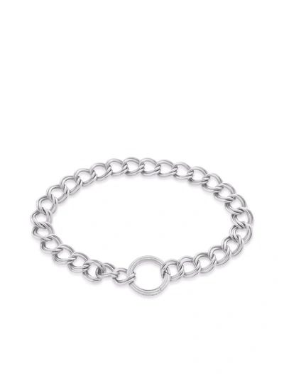 Monica Vinader Womens Silver Groove Curb Recycled Sterling Silver Chain Bracelet 1size