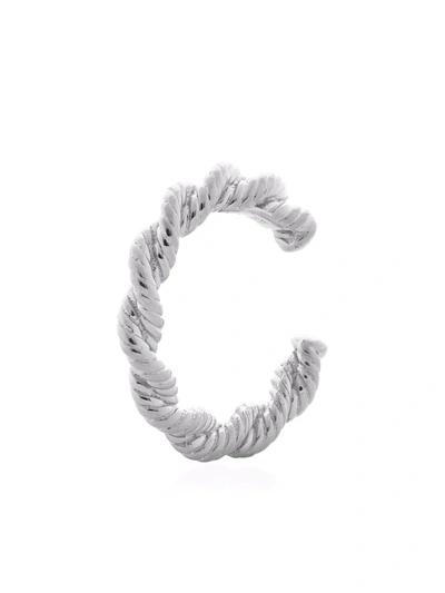 Monica Vinader Corda Sterling Silver Single Huggie Earrings