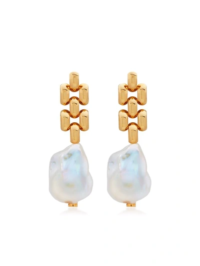 MONICA VINADER HEIRLOOM BAROQUE PEARL EARRINGS