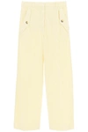 Kenzo Flared Cropped Pants In White