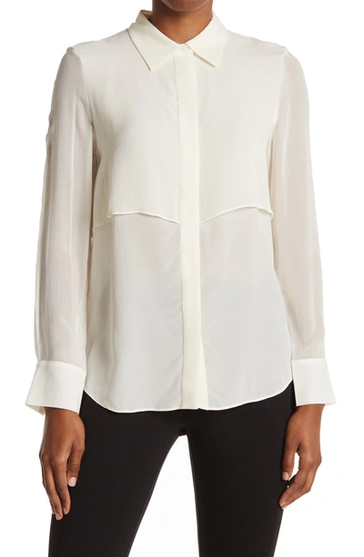 sachin and babi light blue dress Club Monaco Waffle Textured Shirt in Marshmallow
