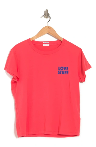 Mother The Boxy Goodie Goodie Supima® Cotton Tee In Paradise Pink