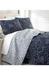 Southshore Fine Linens Luxury Premium Collection Ultra Quilt Set In Botanical Leaves Blue