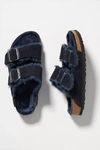 Birkenstock Arizona Shearling-lined Sandals In Blue
