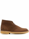 CLARKS ORIGINALS LACE-UP VEGAN LEATHER DESERT BOOTS