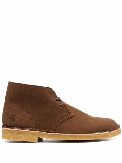 Clarks Originals Lace-up Vegan Leather Desert Boots In Brown