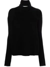 Valentino Black Cashmere Cashmere Roll-neck Jumper In Black