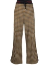 MARNI HOUNDSTOOTH WIDE-LEG TROUSERS,16271898