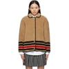 BURBERRY BEIGE WOOL STRIPED KETTLEWELL JACKET