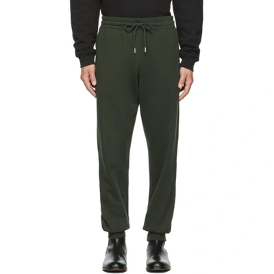 Dries Van Noten Green French Terry Jogger Lounge Pants In 605 Bottle
